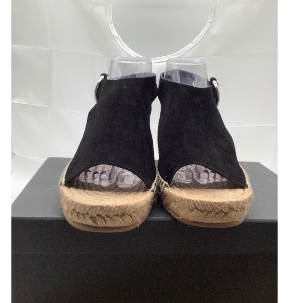 Rag & Bone‎ Calla Black Suede Espadrille Wedge Sandals W274F289I EU 39.5 US 9.5